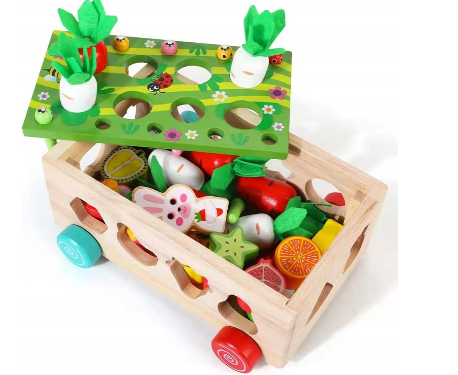 prezent na dzien dziecka dla 2 latki sorter warzywa montessori