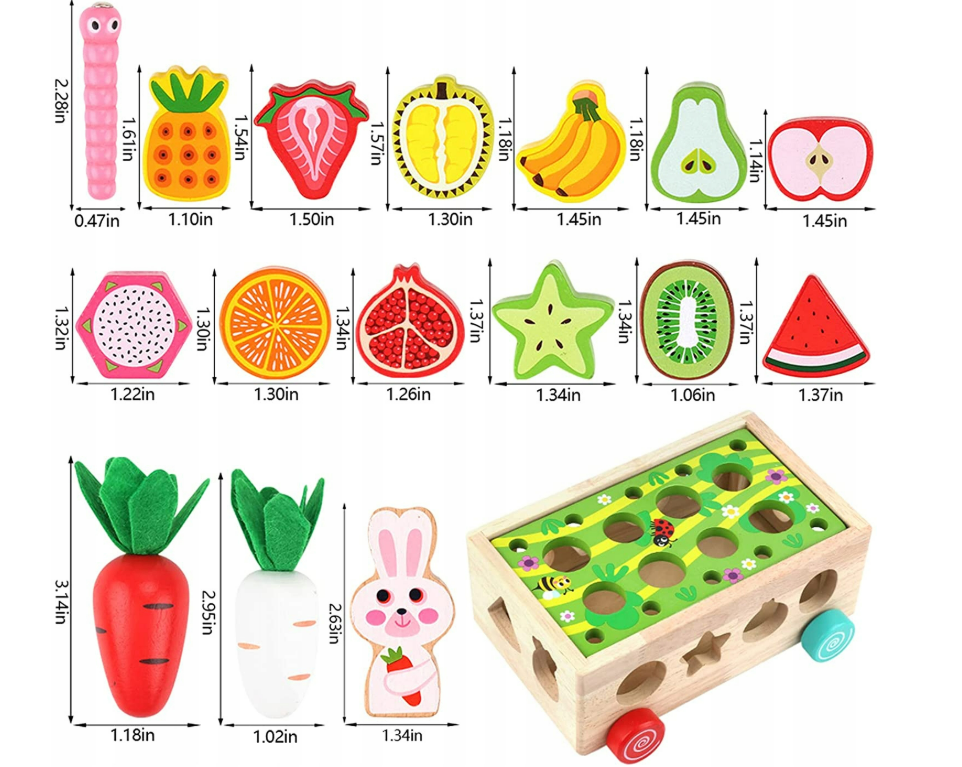 prezent na dzien dziecka dla 2 latki sorter warzywa montessori