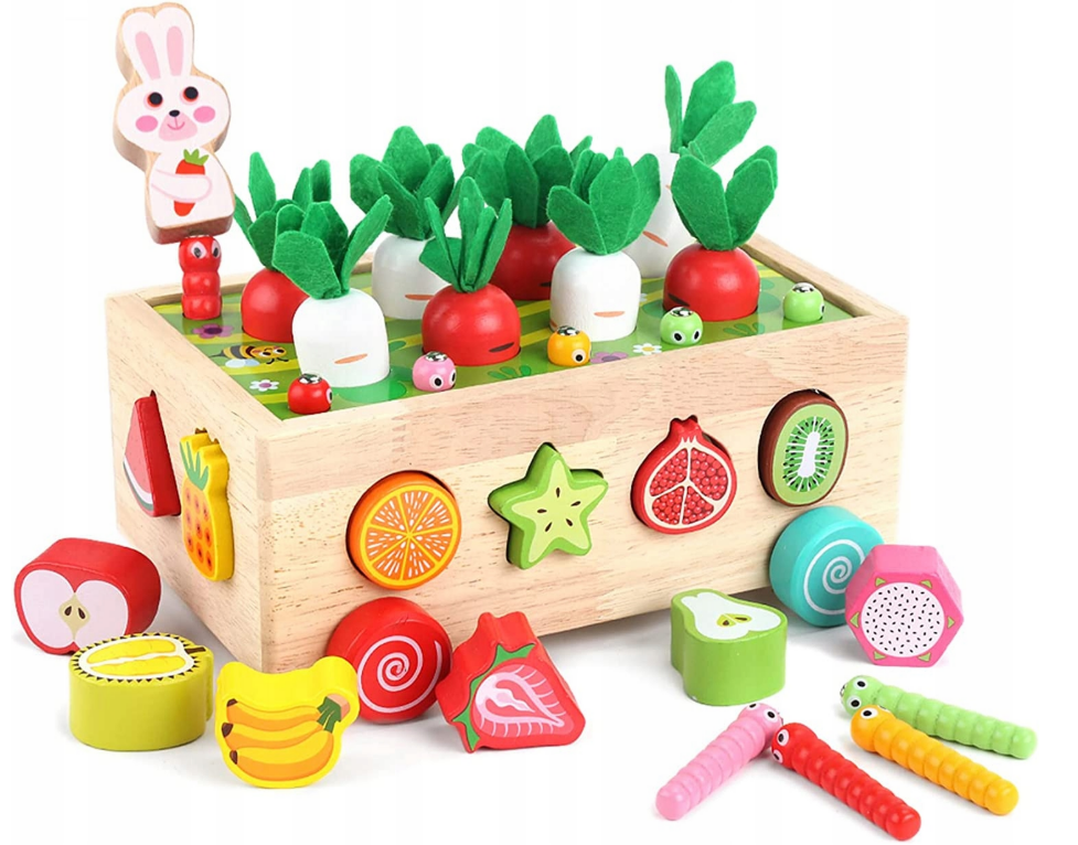 prezent na dzien dziecka dla 2 latki sorter warzywa montessori